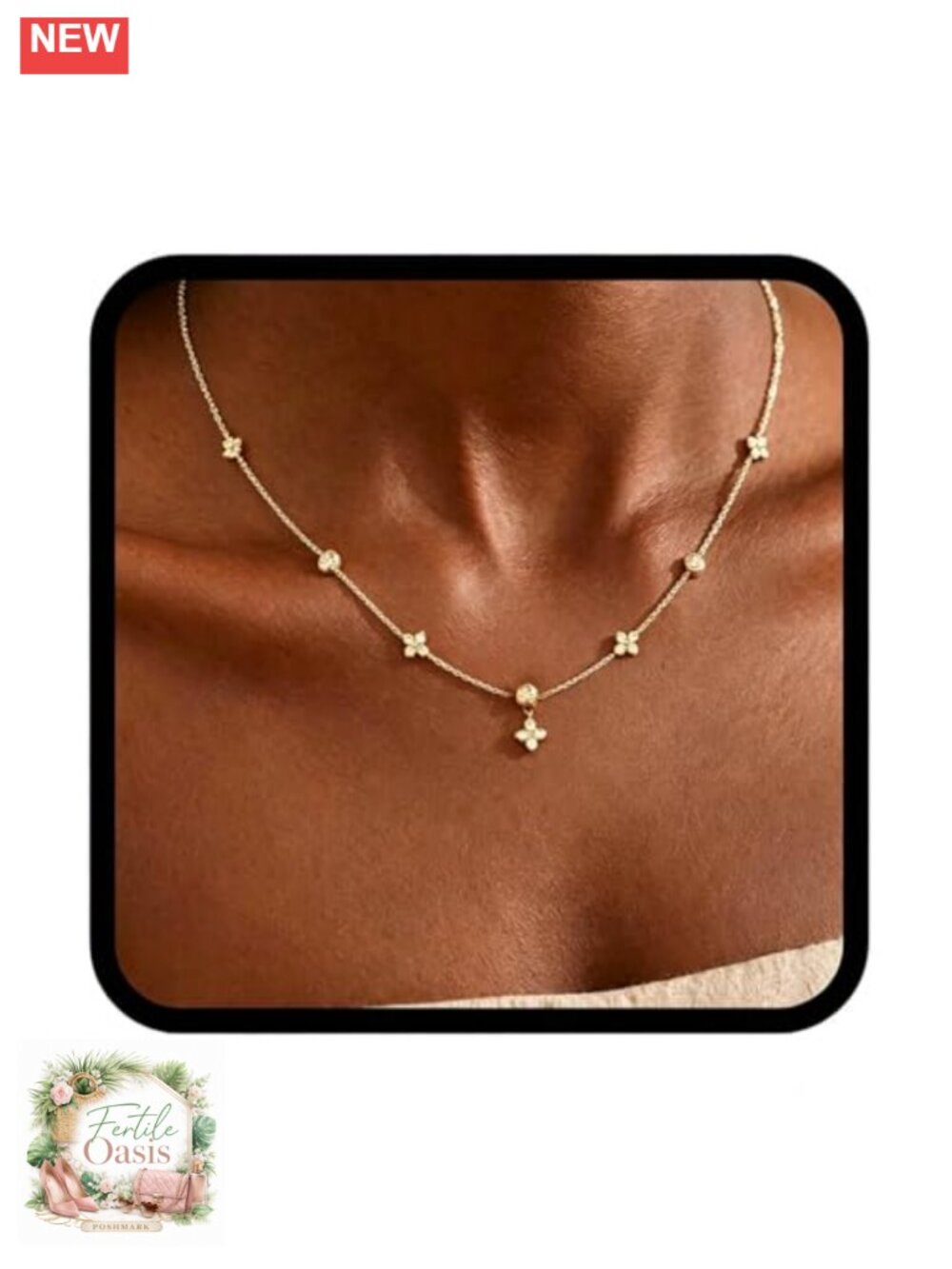 925 Sterling Silver Layered Chain Necklace Waterproof Minimalist Jewelry